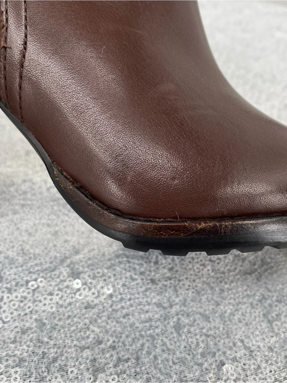 Lauren Ralph Lauren Madisyn Bootie Chestnut Brown Leather Size 6B